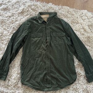 Outdoor Life Forest Green Corduroy Button Down Shirt